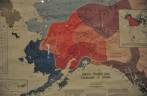 Mapa das culturas e línguas indígenas do Alaska, no Centro de Tradição e Cultura Indígena, em Sitka, no sudeste do Alaska